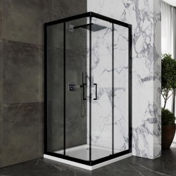 Душевой уголок ROXEN Caspia Black прозрачное стекло